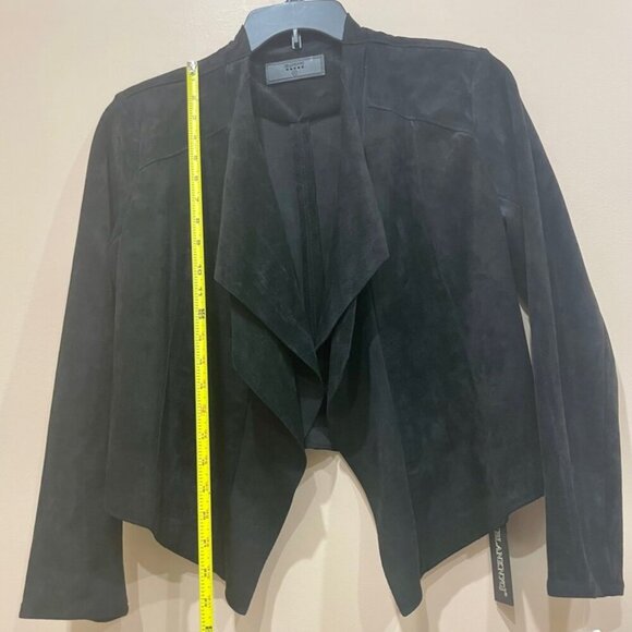 BLANK NYC JACKET COCO FAUX BLACK SUEDE SZ M OPEN FRONT ROCK GRUNGE GOTHCORE - Picture 8 of 16